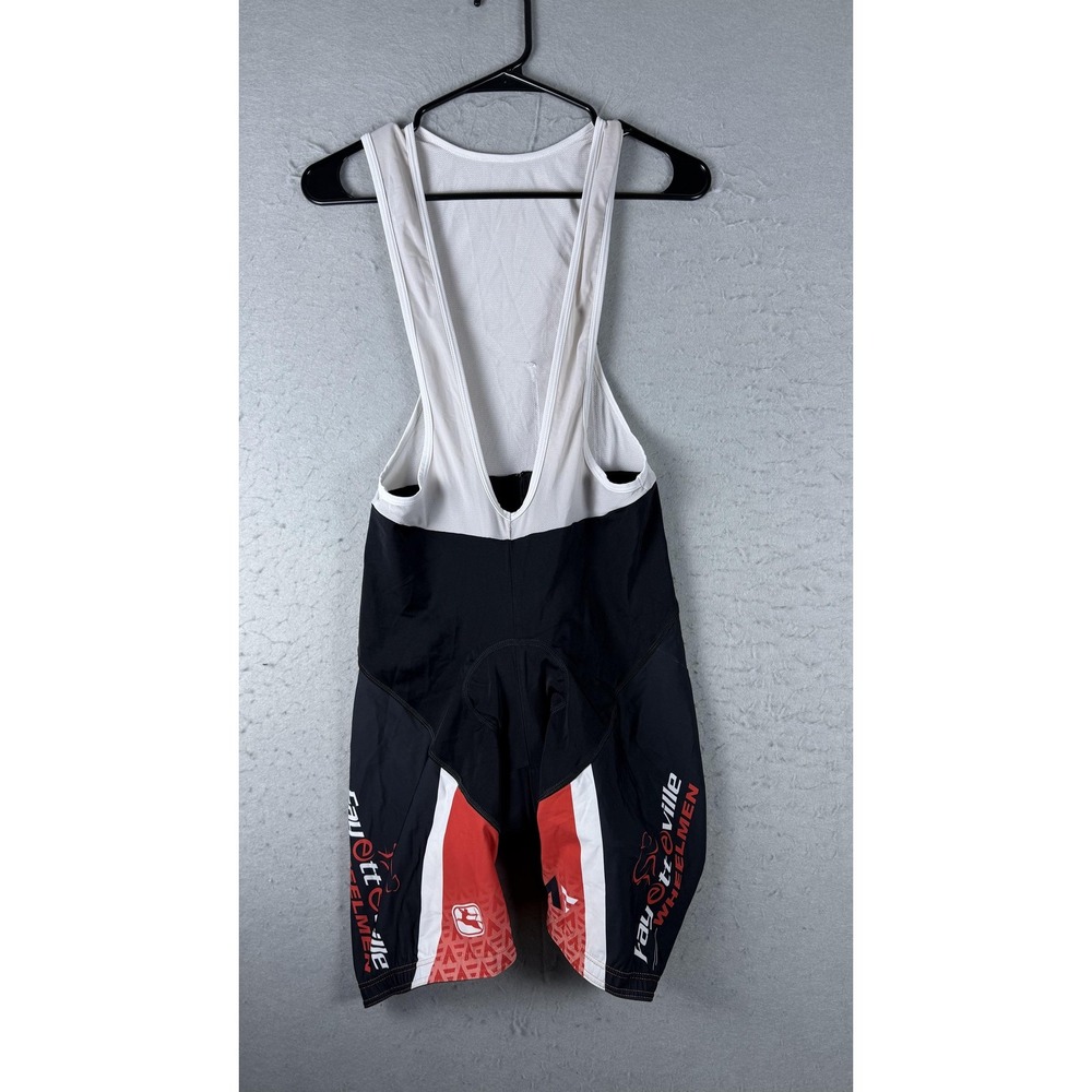 Giordana Bib Shorts Mens XL Black Red Fayetteville Wheelmen Cycling Padded Italy